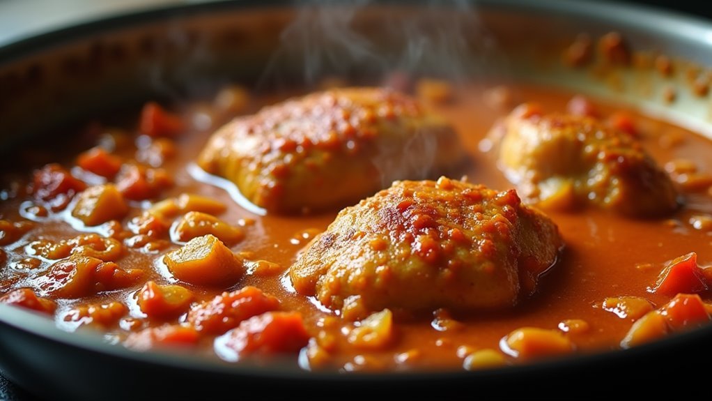 simmer diced tomatoes thoroughly