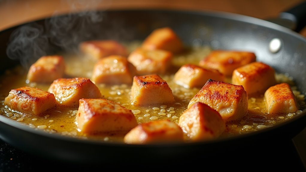 simmer ingredients in sauce
