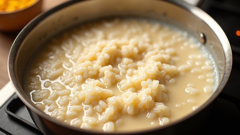 simmer rice in milk