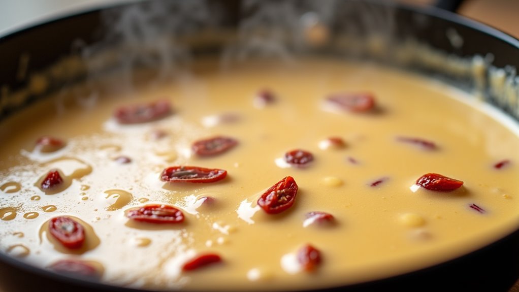 simmer sauce until thickened