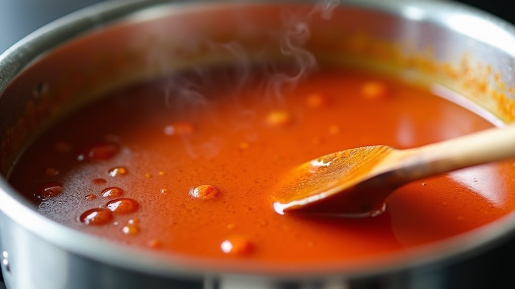 simmer sauce until thickened