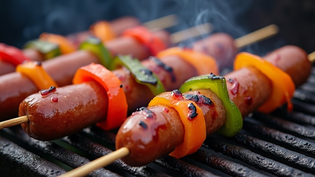 skewer items onto metal