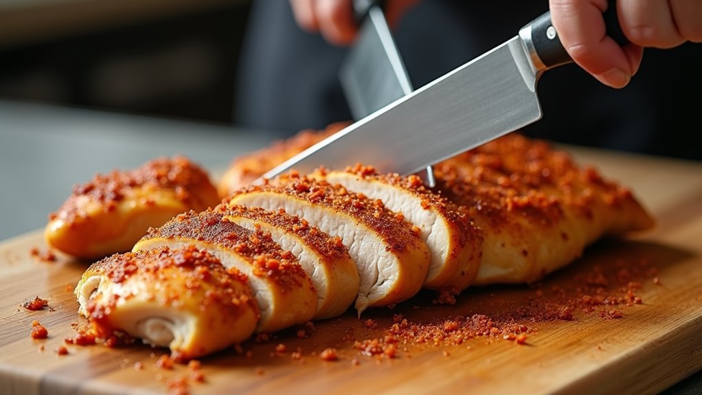 slice chicken into strips