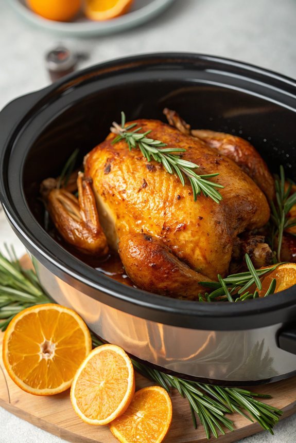 slow cooker roast chicken