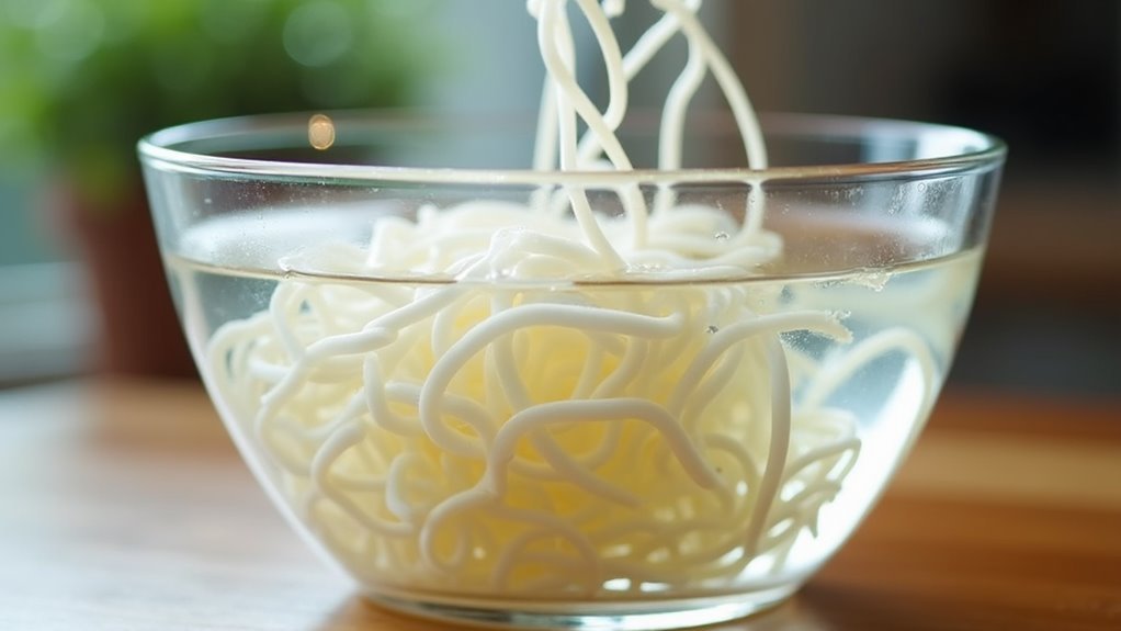 soak noodles in water