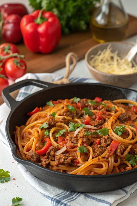 spanish style noodle dish