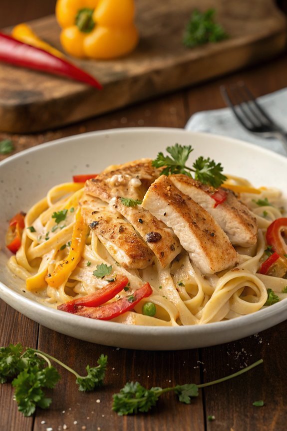 spicy chicken pasta dish