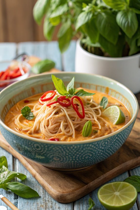 spicy coconut noodle dish