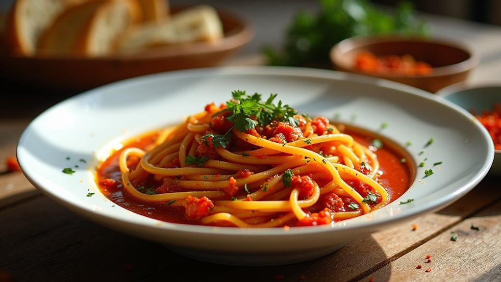 spicy masala pasta dish