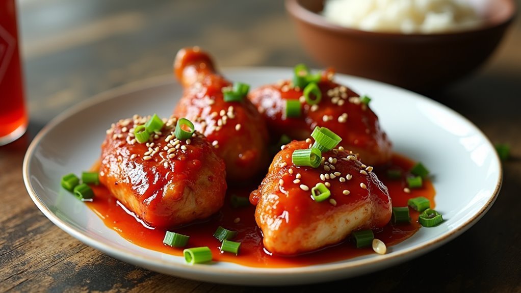 spicy sriracha chicken dish