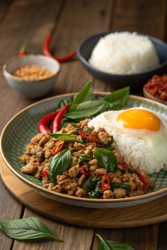 spicy thai basil stir fry