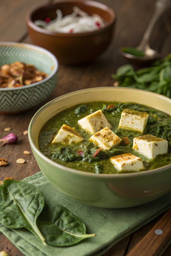 spinach and paneer dish
