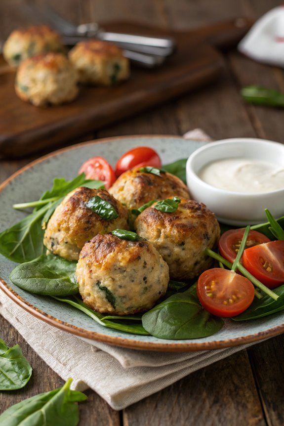 spinach chicken meatballs recipe