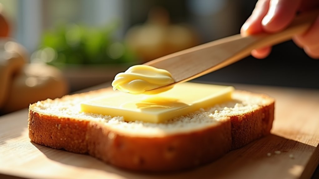 spread butter on bread