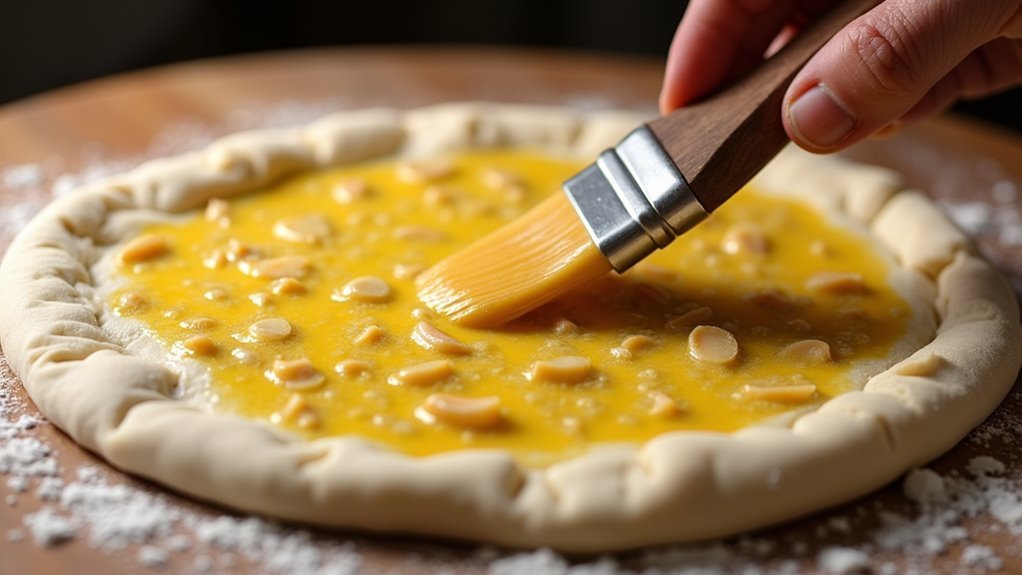 spread garlic butter evenly