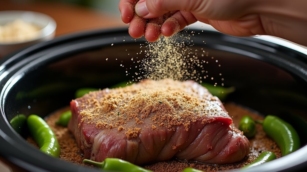 sprinkle seasoning on roast