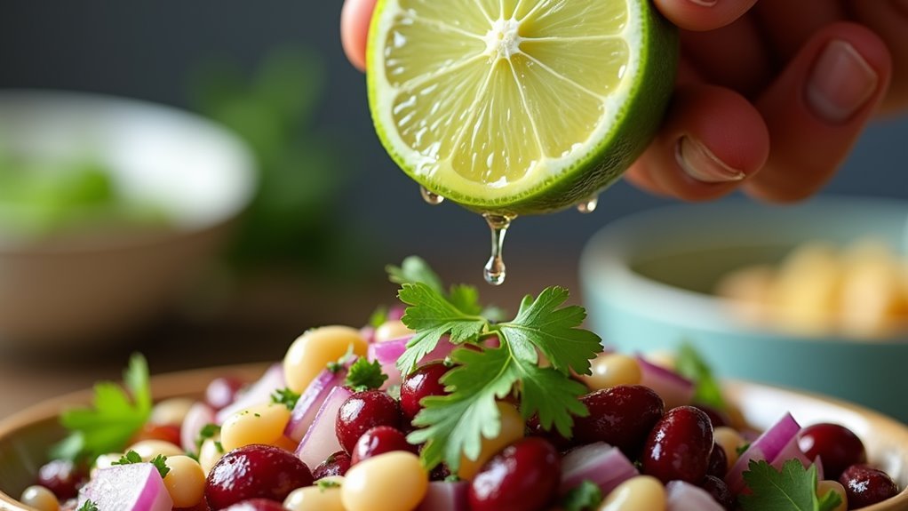 squeeze lime over mixture