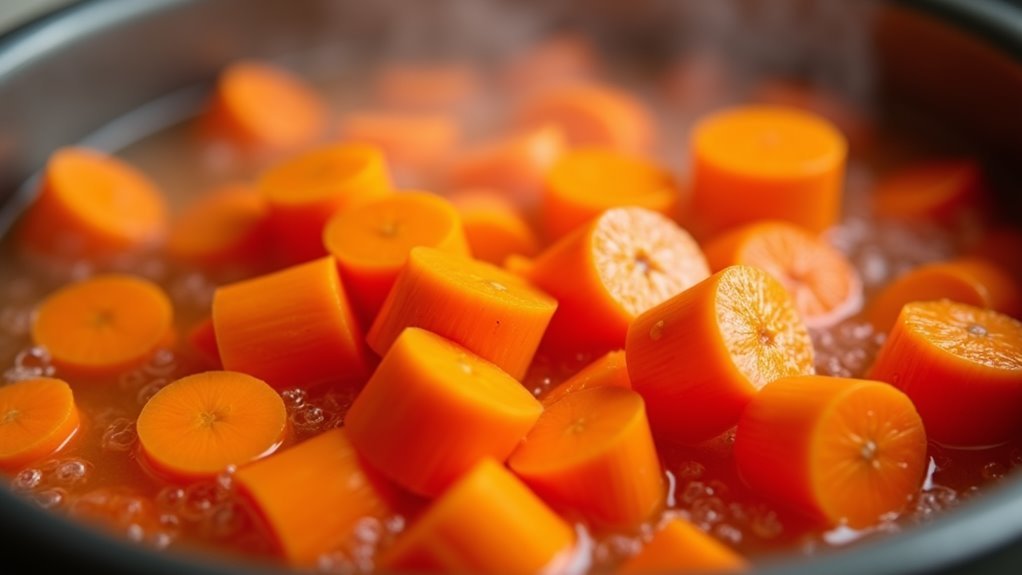 steam or boil carrots