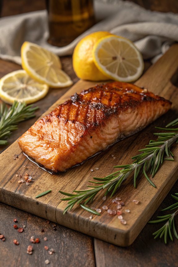 sweet glazed salmon dish
