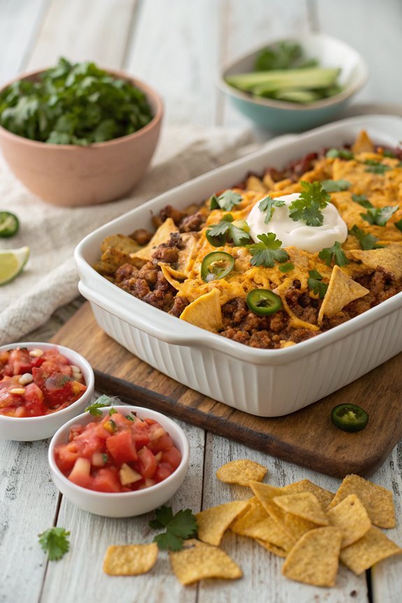 taco inspired casserole dish