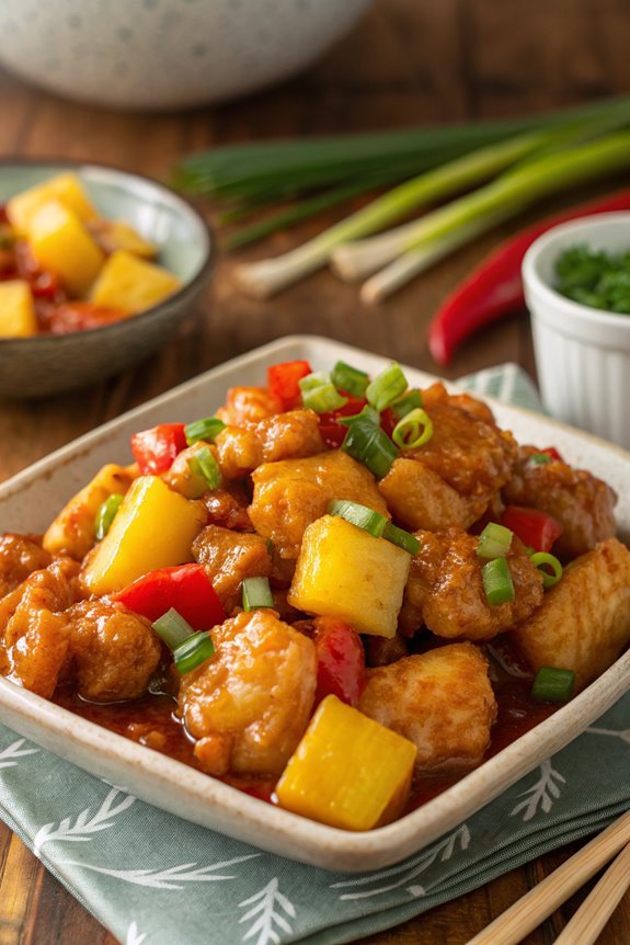 tangy chicken stir fry dish