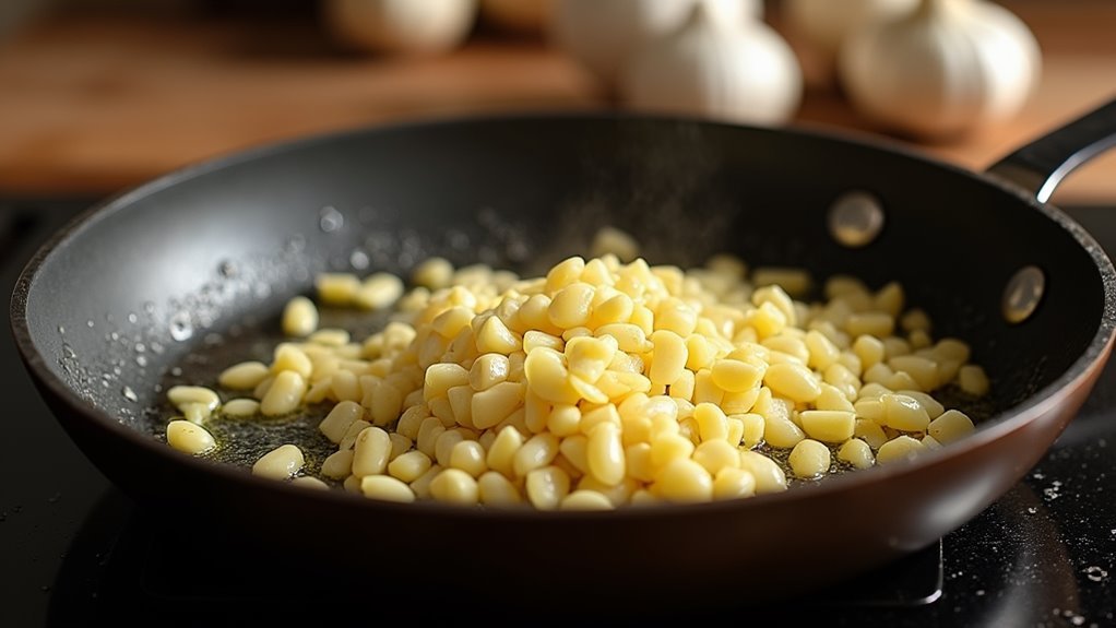 toss noodles in skillet