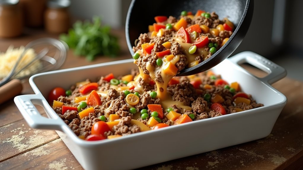 transfer mixture to dish