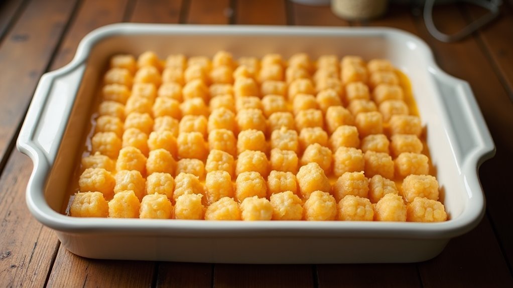 uniformly arrange tater tots