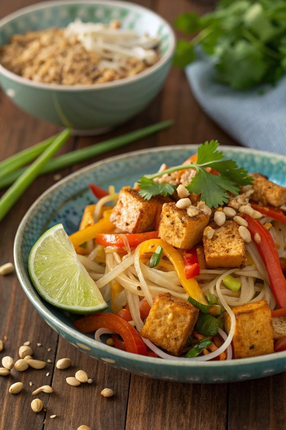 vegan stir fried noodle dish