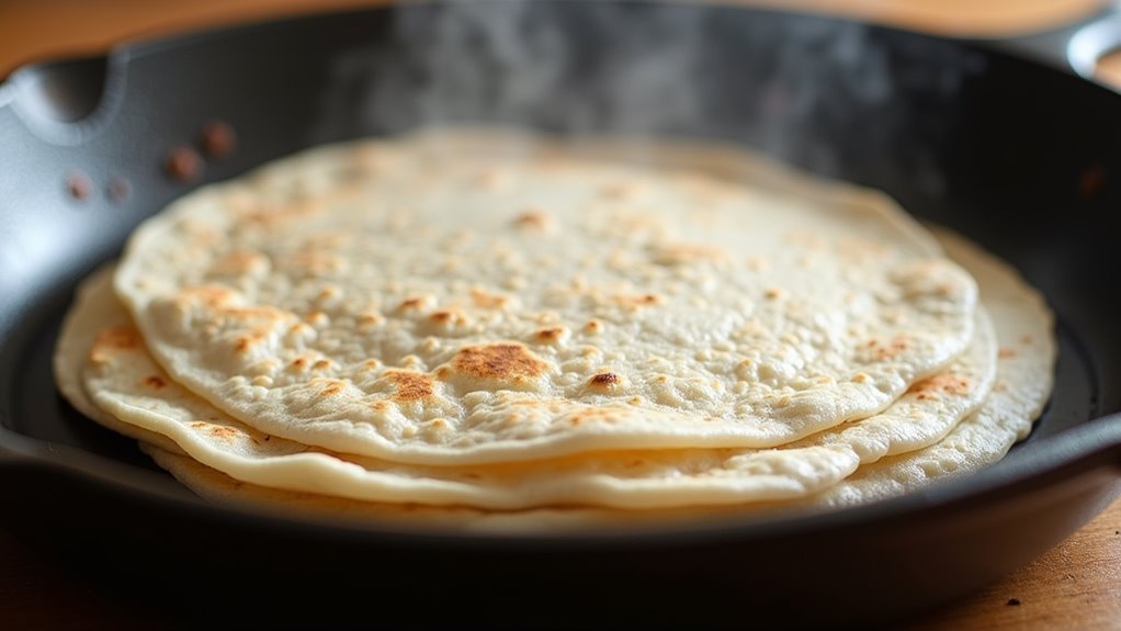 warm tortillas before filling