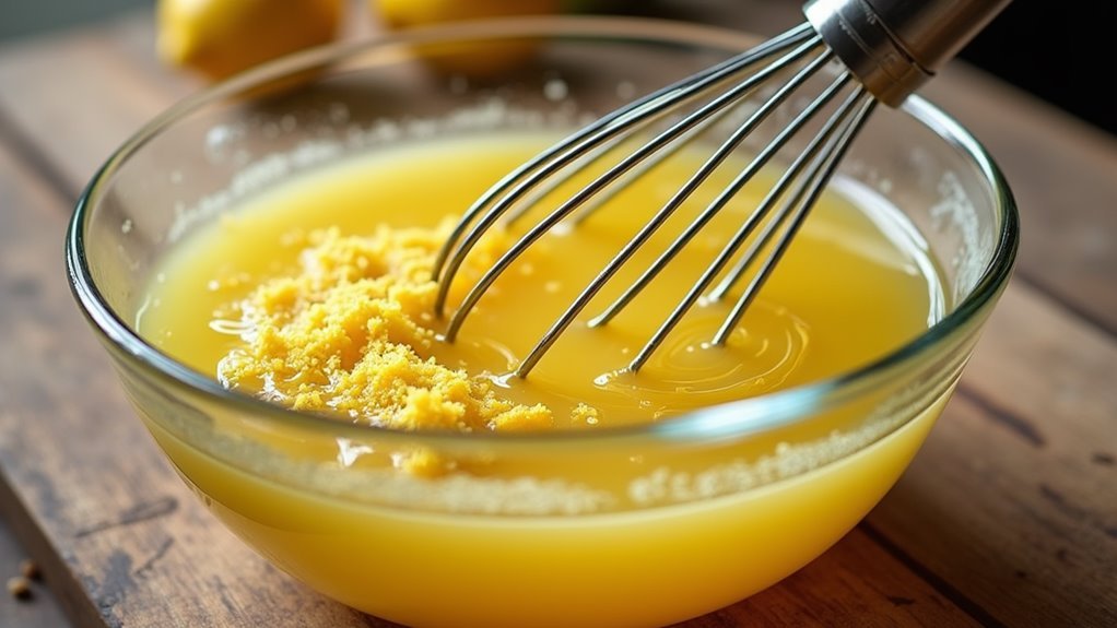 whisk together lemon dressing