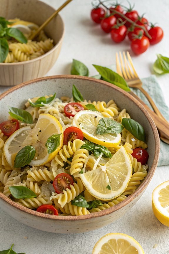 zesty lemon pasta salad